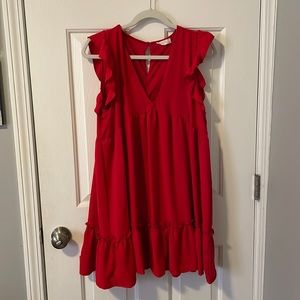 Altard State ruffle red dress